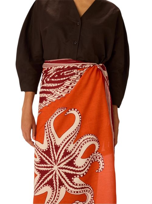 sciarpa donna vague 100x190 arancio Inoui Editions | SCARF100-VAGUEVAGUE